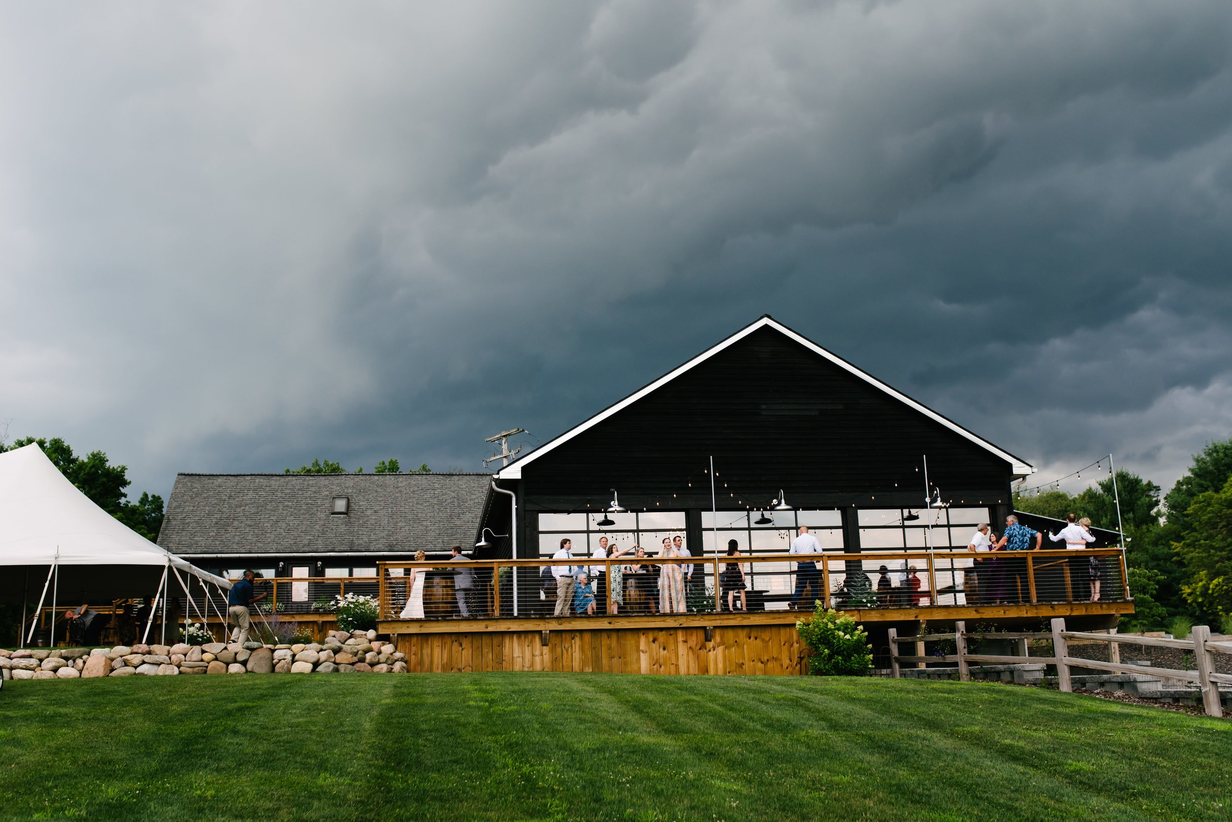 Storm clouds rolling in over the beautiful Black Barn Vineyard and Winery. No rain could spoil this day!