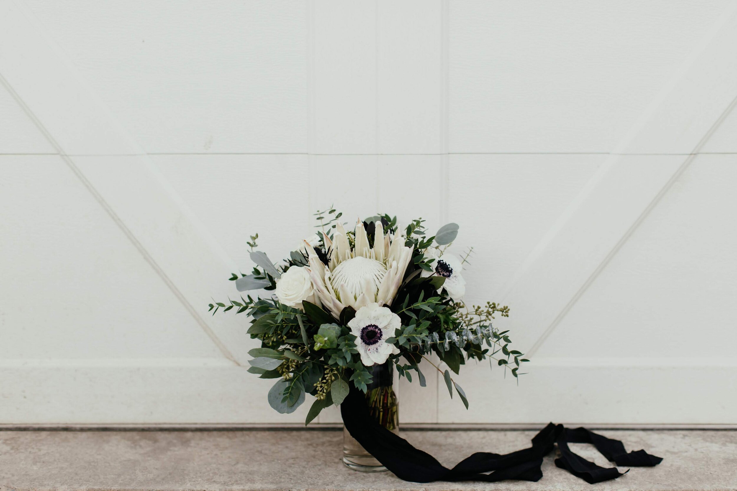 This bouquet was packed full of gorgeous texture and the right amount of black accents!
