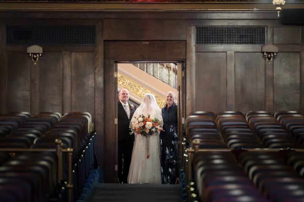 Michigan Theater wedding ceremony,  Michigan Theater weddings, Ann Arbor weddings, Ann Arbor wedding planner, Pineapple Punch Events